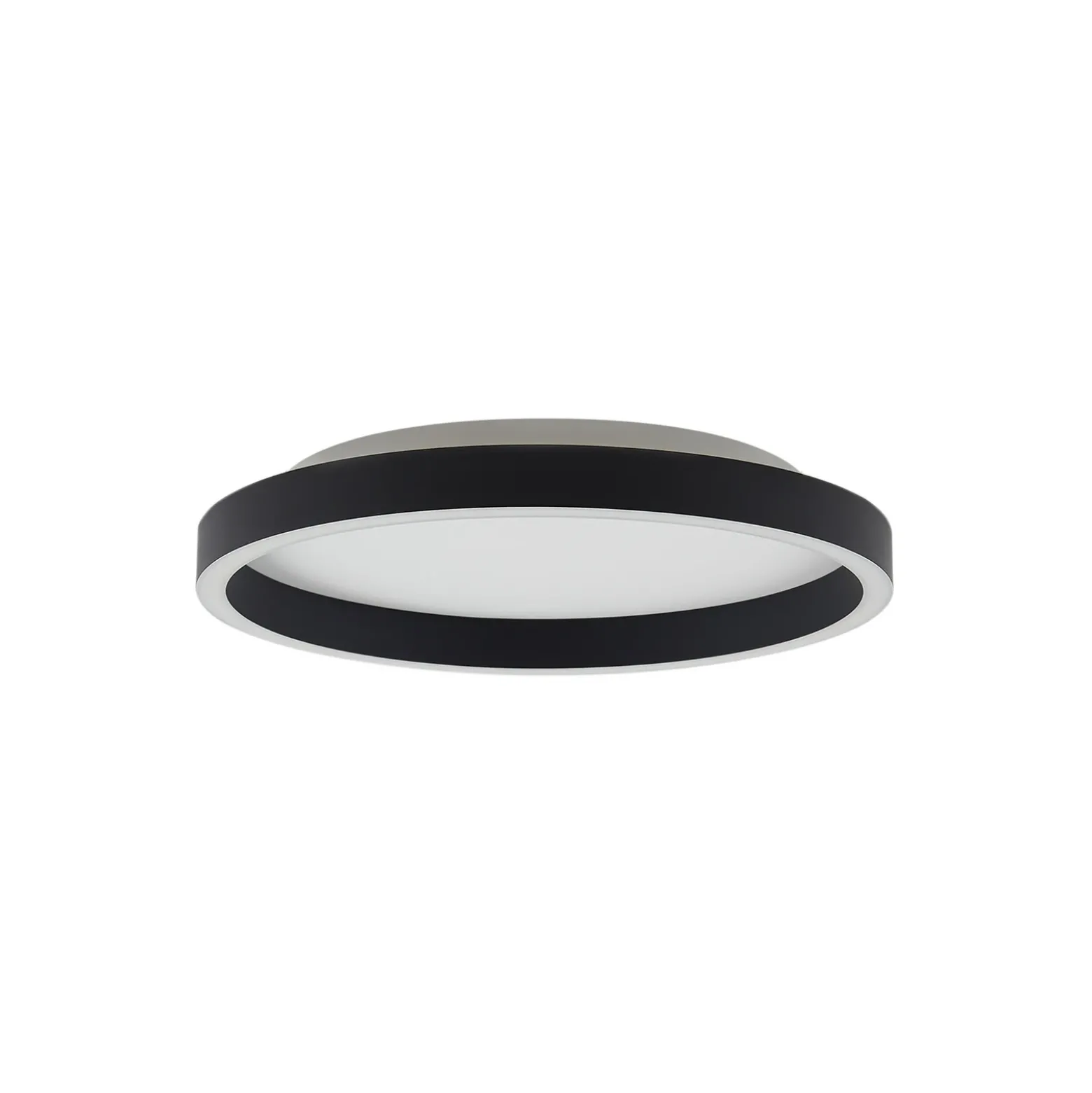 Lucande plafón LED Rotundo, Ø 40 cm, negro, atenuable