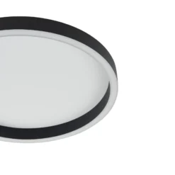 Lucande plafón LED Rotundo, Ø 40 cm, negro, atenuable