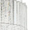 Lucande plafón Limana, Ø 50 cm, cromo, cristal