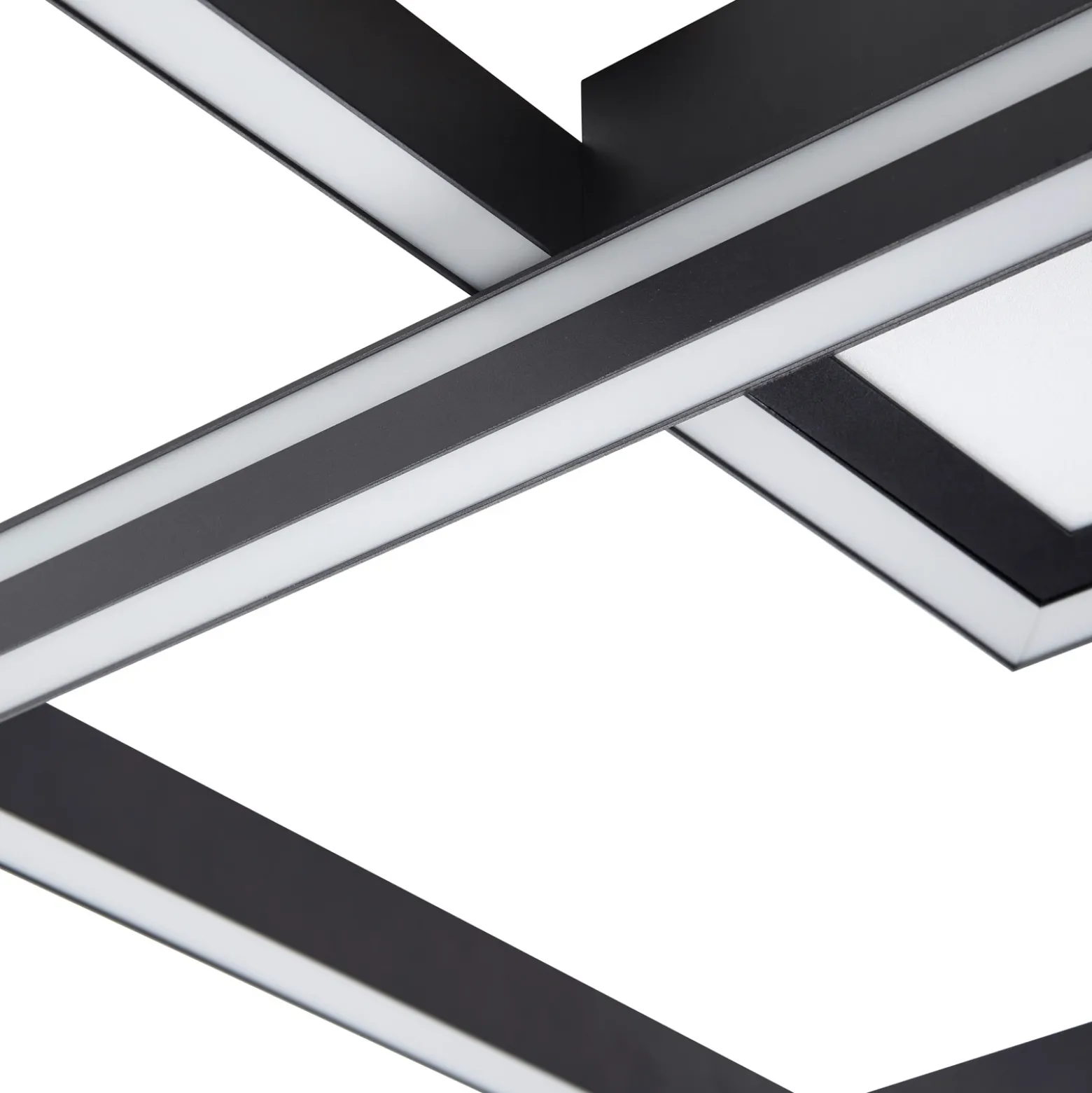 Lucande Smart LED lámpara de techo Tjado, 85cm, negro, RGB, CCT