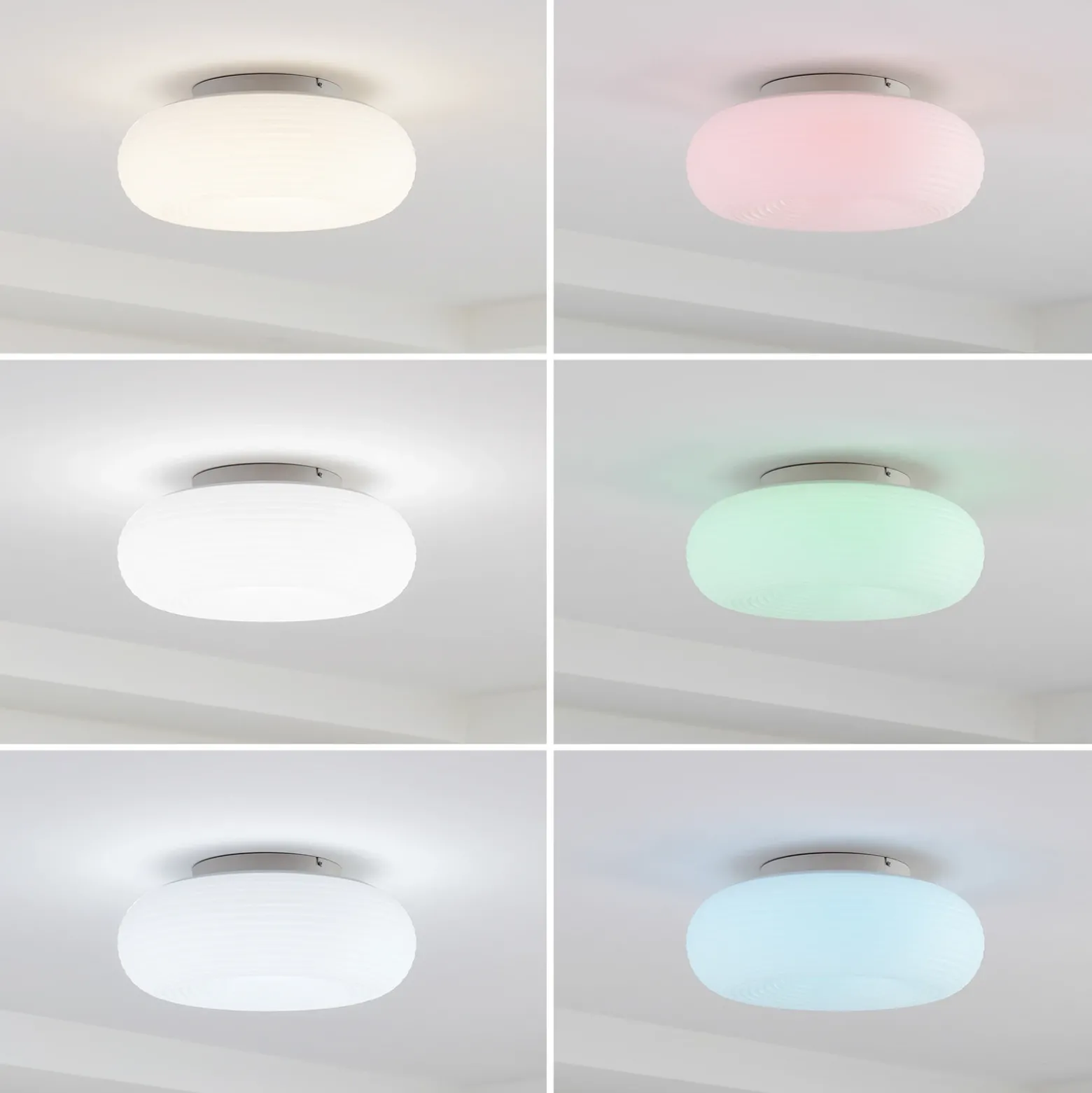 Lucande Smart LED plafón Bolti, blanco, RGBW, CCT, Tuya