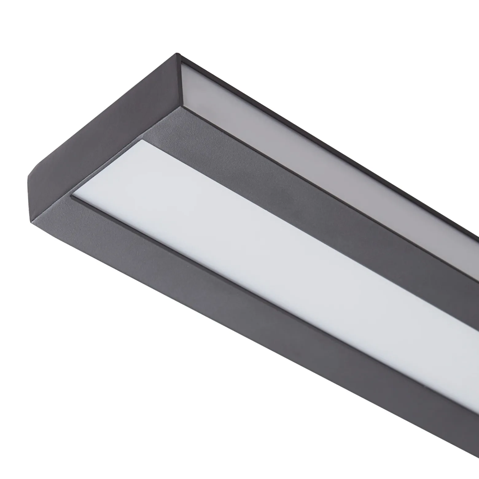 Lucande Smart LED plafón Leicy negro 8 cm RGB CCT