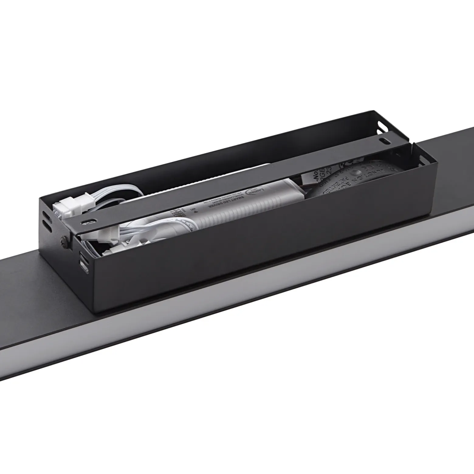 Lucande Smart LED plafón Leicy negro 8 cm RGB CCT
