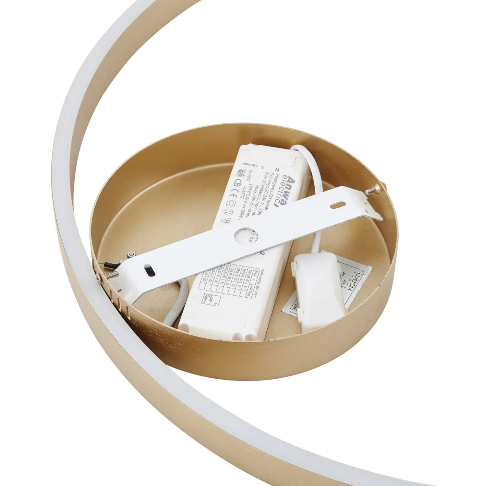 Lucande Smart LED plafón Moise, oro, CCT, Tuya
