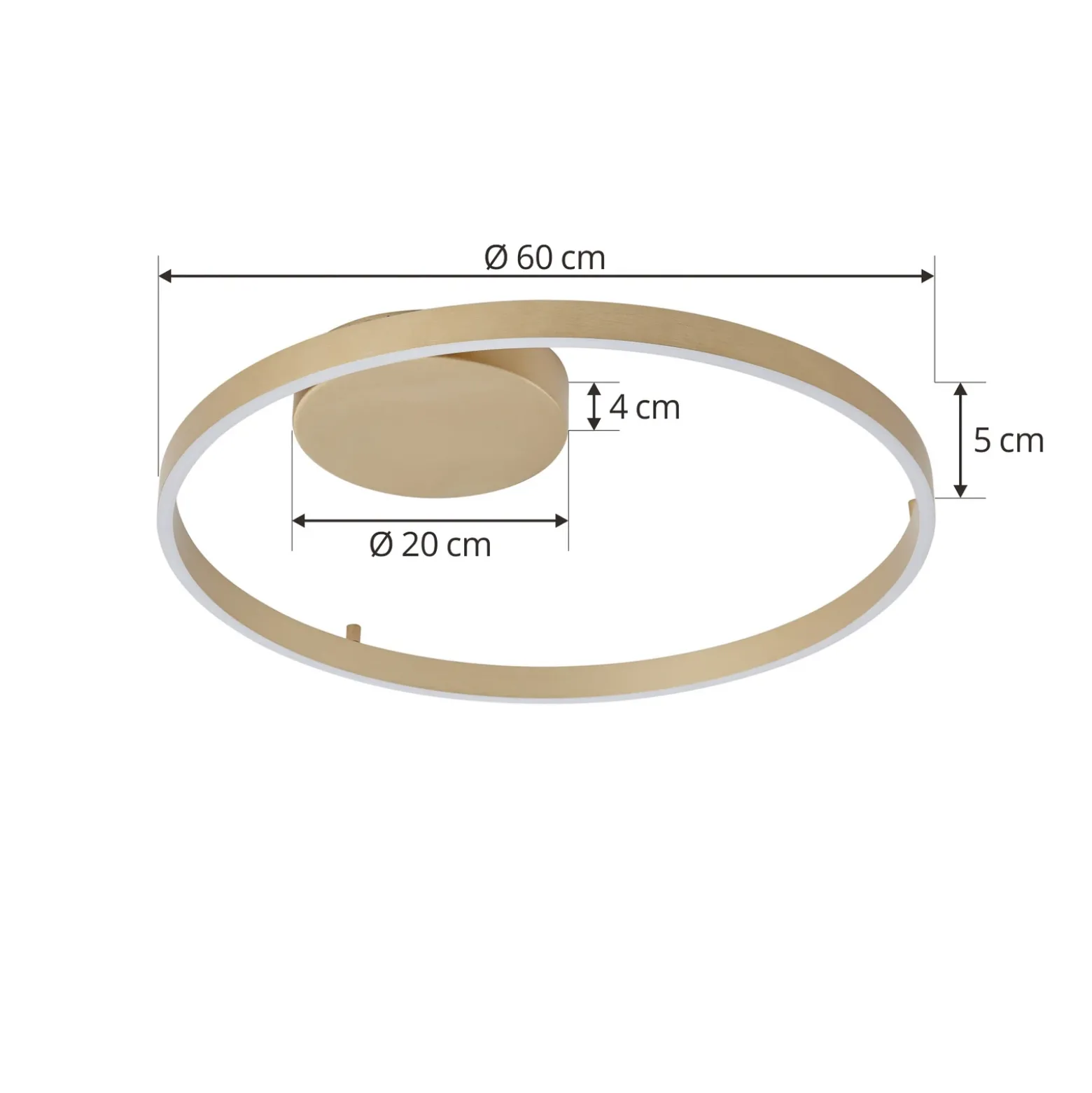 Lucande Smart LED plafón Moise, oro, CCT, Tuya