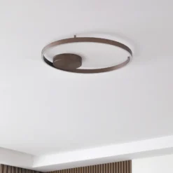 Lucande Smart LED plafón Moise, café, CCT, Tuya