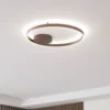 Lucande Smart LED plafón Moise, café, CCT, Tuya