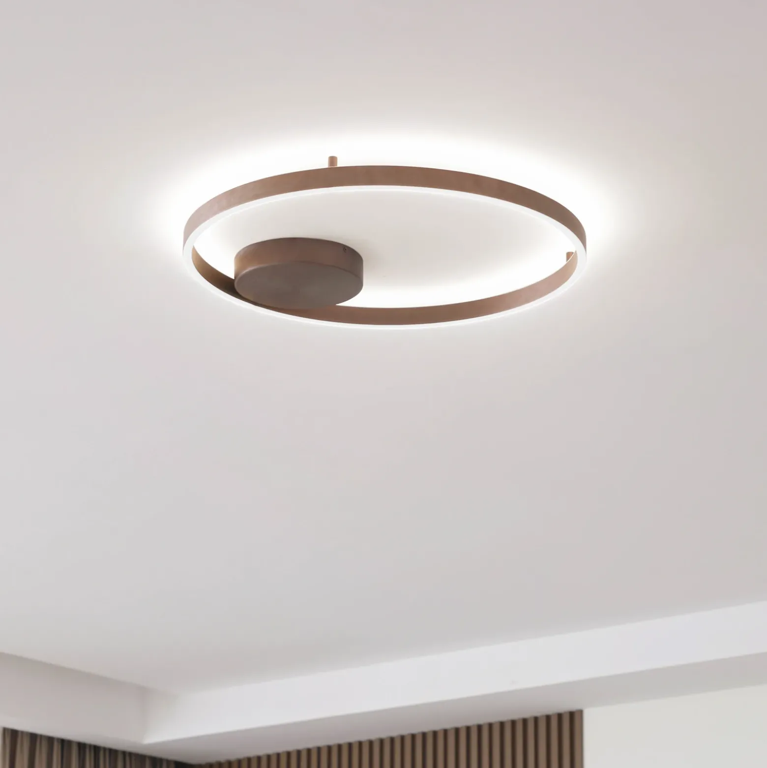 Lucande Smart LED plafón Moise, café, CCT, Tuya