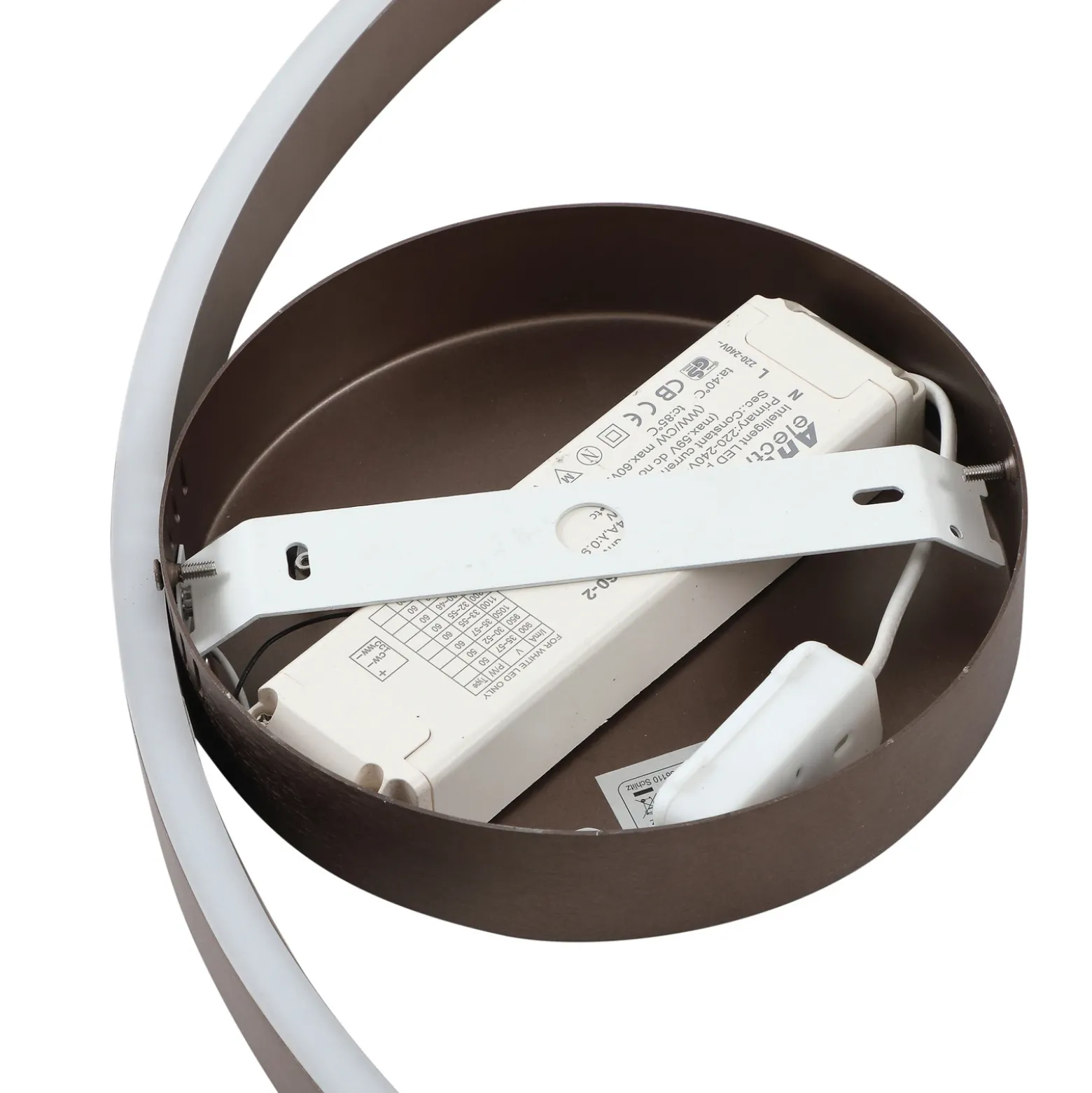 Lucande Smart LED plafón Moise, café, CCT, Tuya