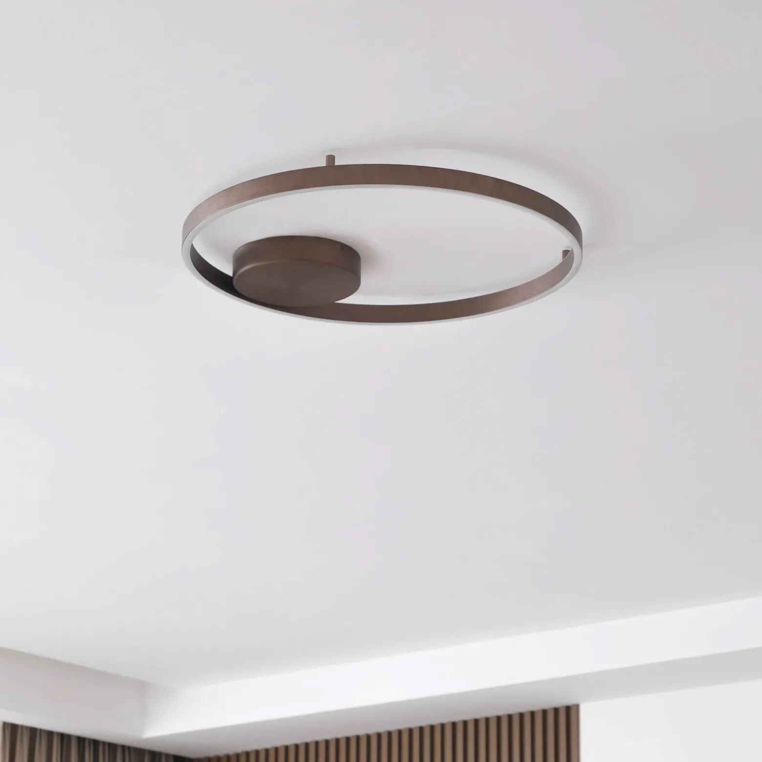 Lucande Smart LED plafón Moise, café, CCT, Tuya