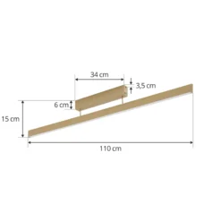 Lucande Smart LED plafón Mylosh, oro, CCT, Tuya