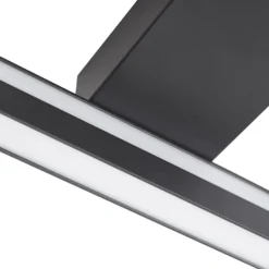 Lucande Smart LED plafón Tjado, 30 cm, negro, RGBW