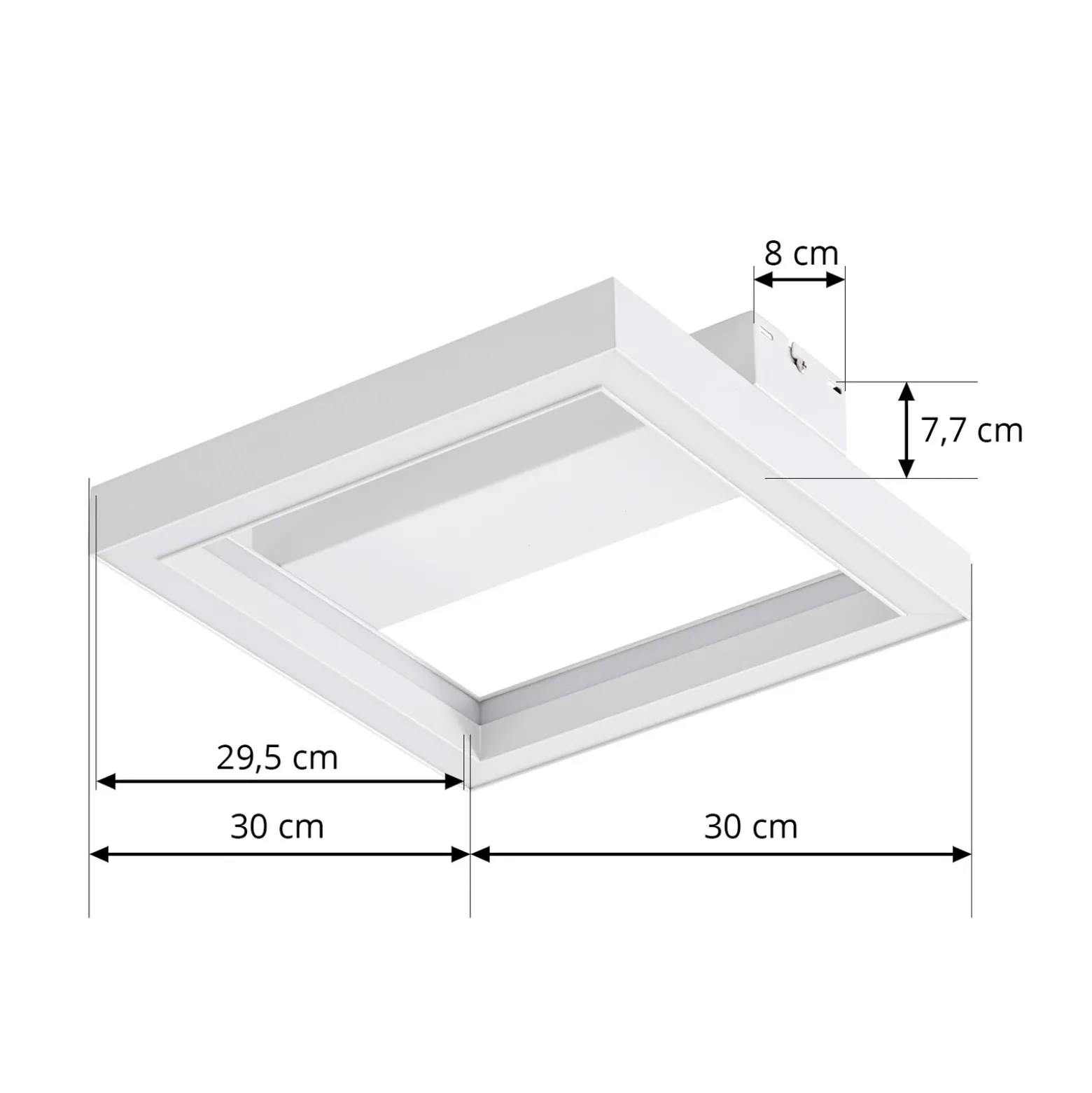 Lucande Smart LED plafón Tjado, 30 cm, blanco, RGBW
