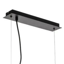 Lucande Sotiana lámpara colgante, 4 globos de cristal, negro