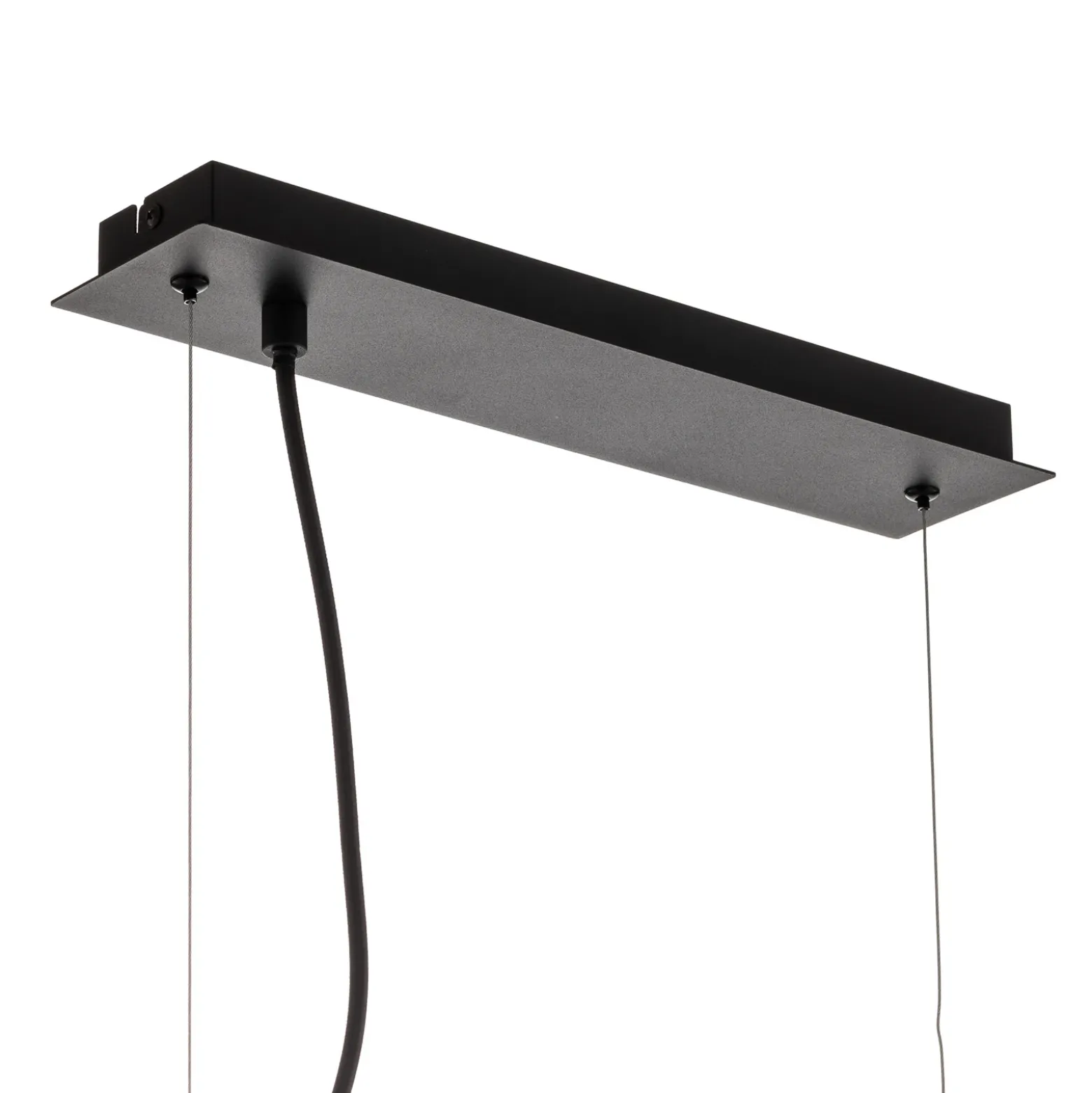 Lucande Sotiana lámpara colgante, 4 globos de cristal, negro