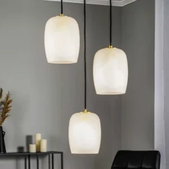 Lucande Taylan lámpara colgante 3 luces agrupadas