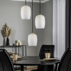 Lucande Taylan lámpara colgante 3 luces agrupadas