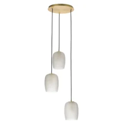 Lucande Taylan lámpara colgante 3 luces agrupadas