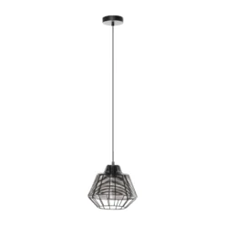 Lucande Tinko lámpara colgante, negro, 25 cm