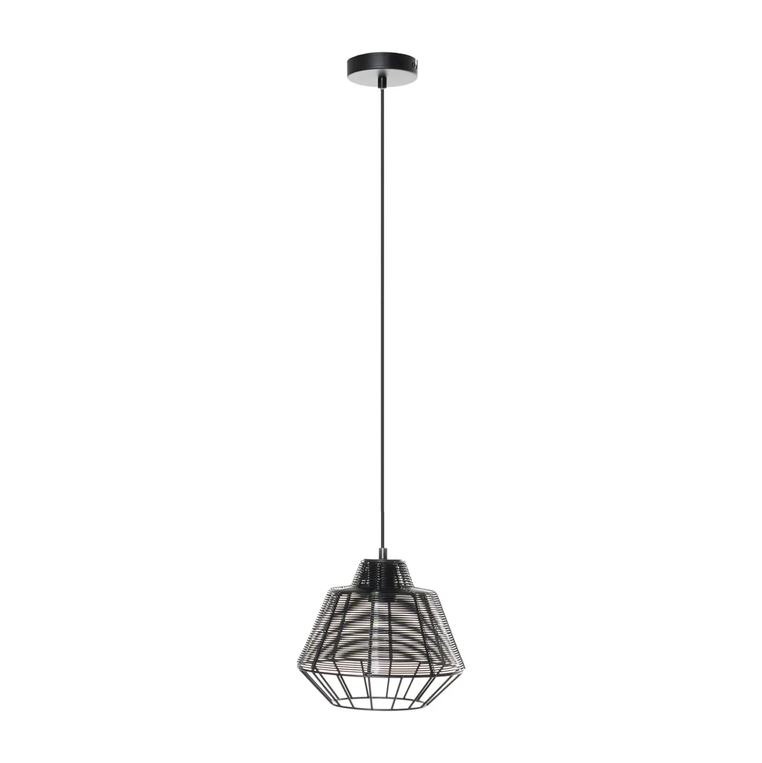 Lucande Tinko lámpara colgante, negro, 25 cm