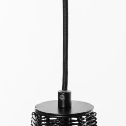 Lucande Tinko lámpara colgante en forma de jaula, negra, 20 cm