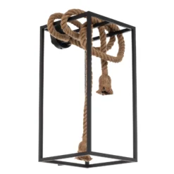 Lucande Vlados aplique de pared de diseño, jaula, 54 cm