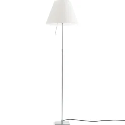 Luceplan Costanza lámpara de pie D13ti, aluminio/blanco