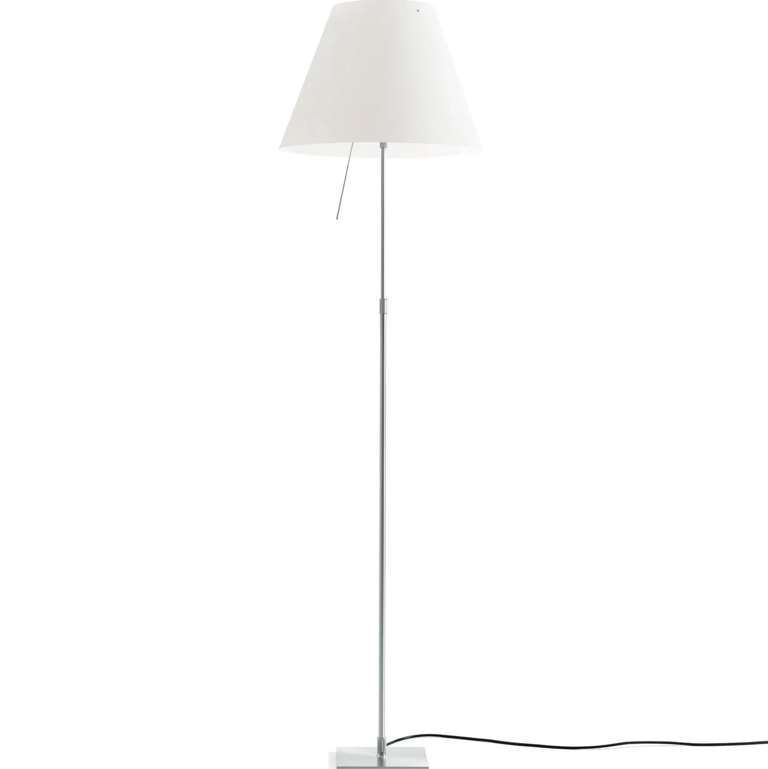 Luceplan Costanza lámpara de pie D13t, aluminio/blanco