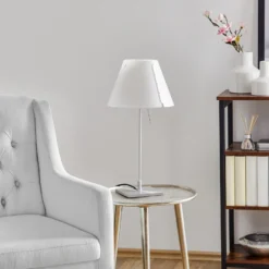 Luceplan Costanzina lámpara de mesa aluminio, blanco