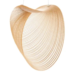 Luceplan Illan Lámpara colgante LED de madera atenuable Ø 60 cm