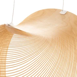 Luceplan Illan Lámpara colgante LED de madera atenuable Ø 60 cm