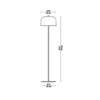 Luceplan Zile lámpara de pie, negro mate