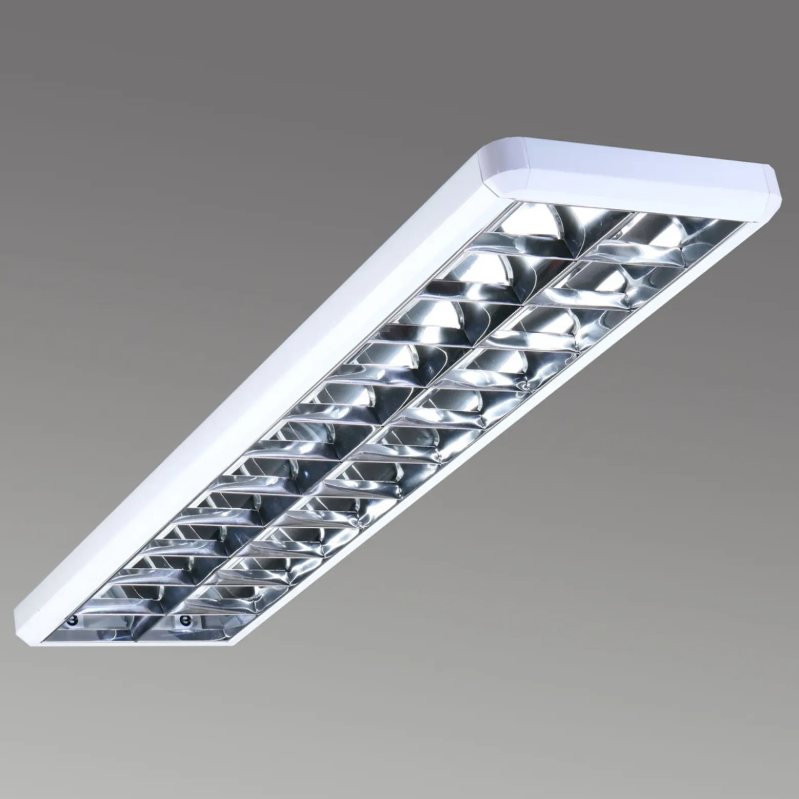 Luminaria con rejilla 432, blanco, largo 124,5 cm