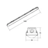 Luminaria LED con difusor BRUMBERG Humid One Pro DALI de 149 cm