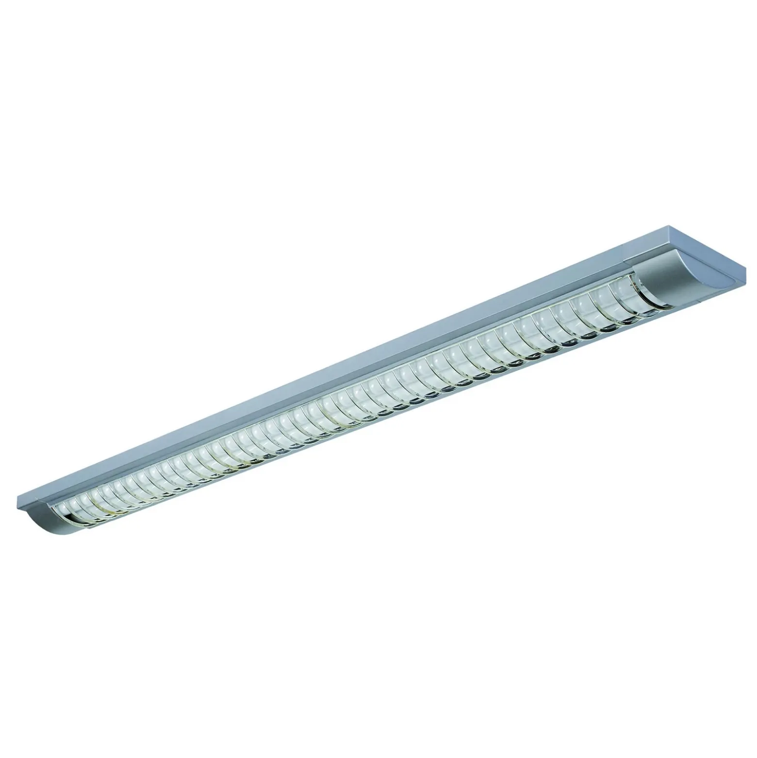 Luminaria LED con rejilla 444 con G13/T8, plata