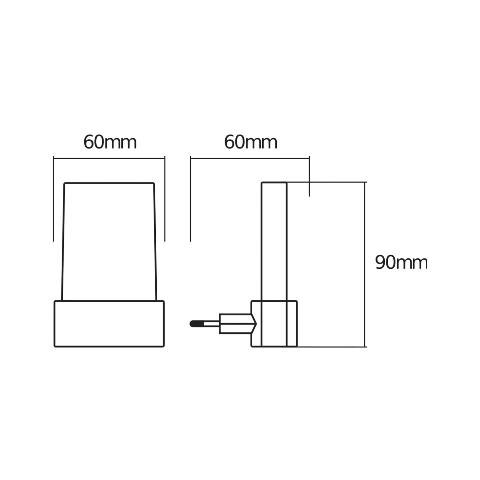 Luz nocturna LED con enchufe OSRAM LUNETTA SHINE, RGBW, blanca