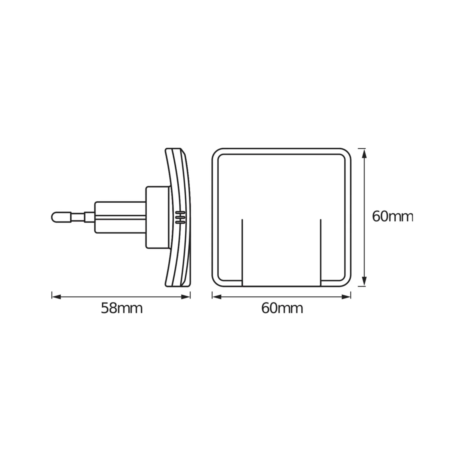 Luz nocturna LED para enchufe LUNETTA SLIM de OSRAM, blanca, indirecta