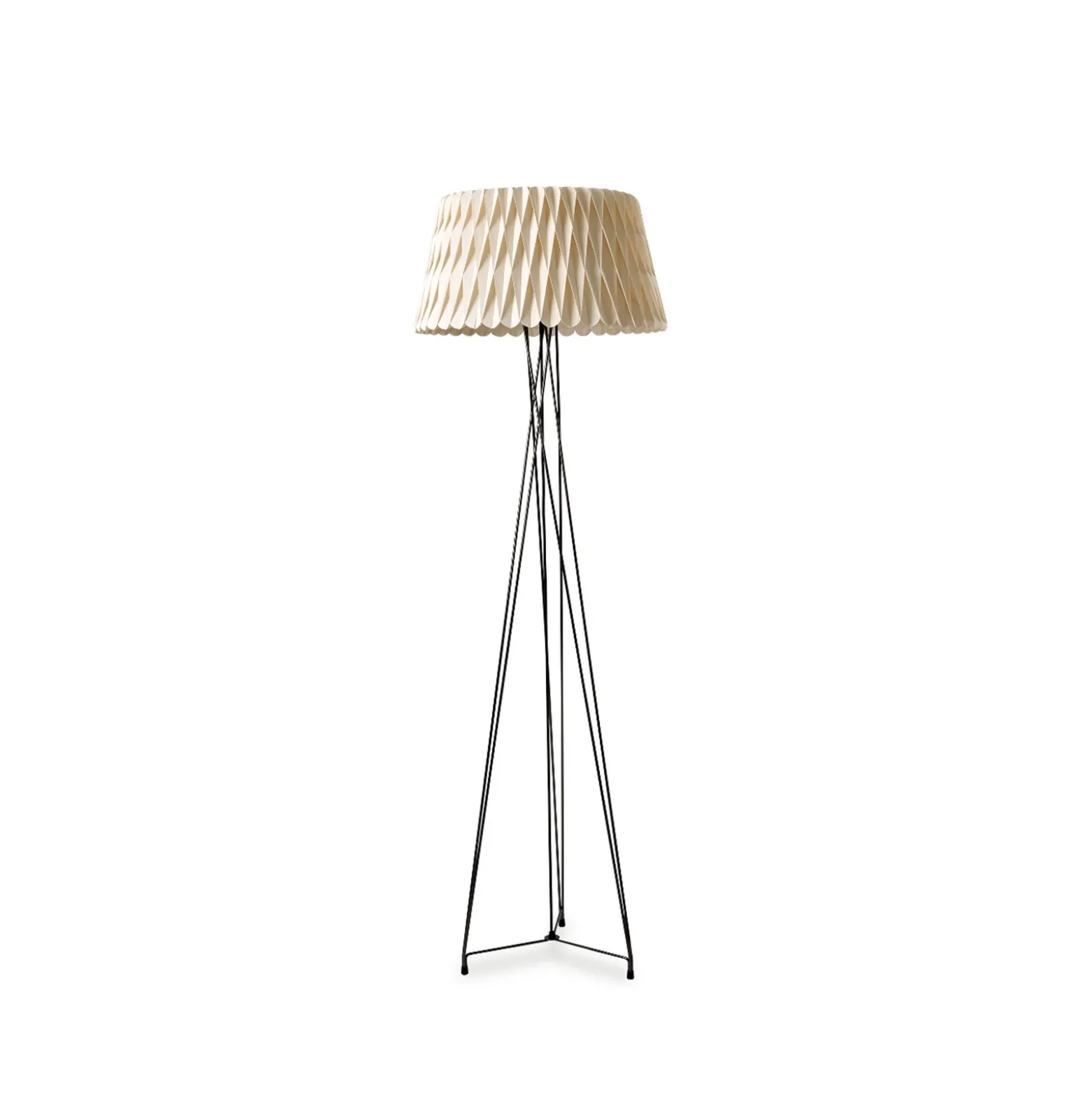 LZF Lola lámpara de pie trípode, negro/marfil