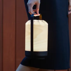 LZF Mini Chou lámpara de mesa LED batería, marfil