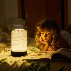 LZF Mini Chou lámpara de mesa LED batería, marfil
