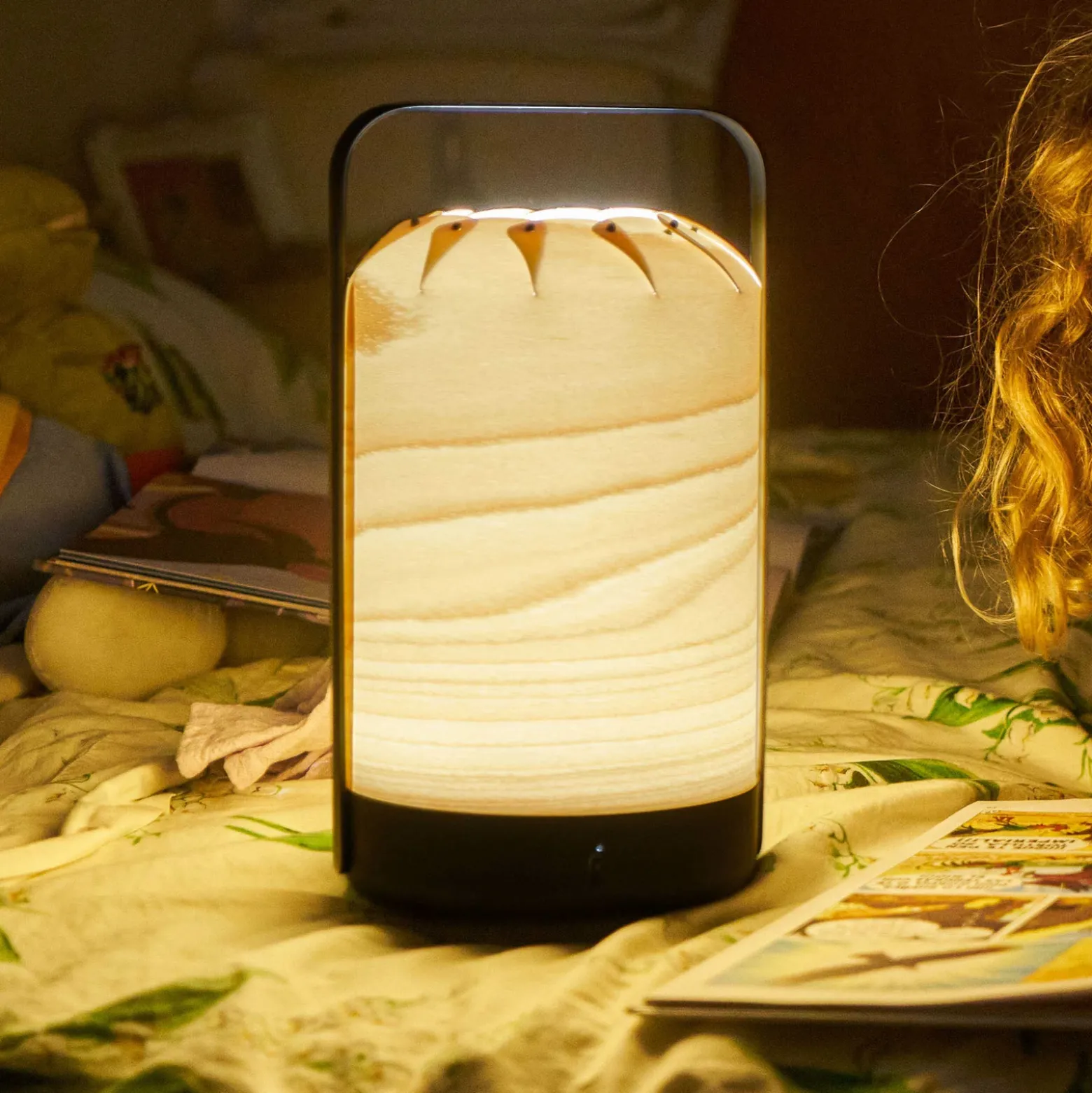 LZF Mini Chou lámpara de mesa LED batería, marfil