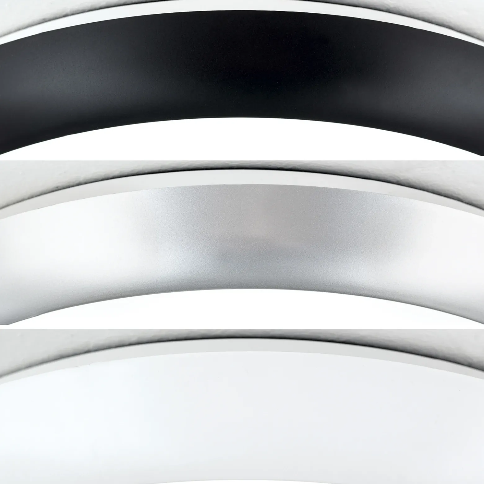 Maggy plafón LED, Ø 25 cm, blanco, CCT, IP65, anillos decorativos