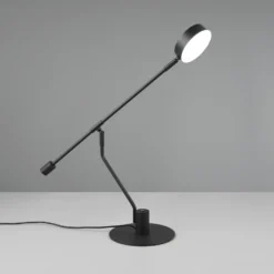 Manduro lámpara de mesa LED, negro, metal, atenuador CCT