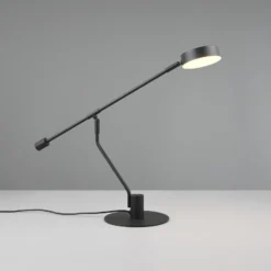 Manduro lámpara de mesa LED, negro, metal, atenuador CCT