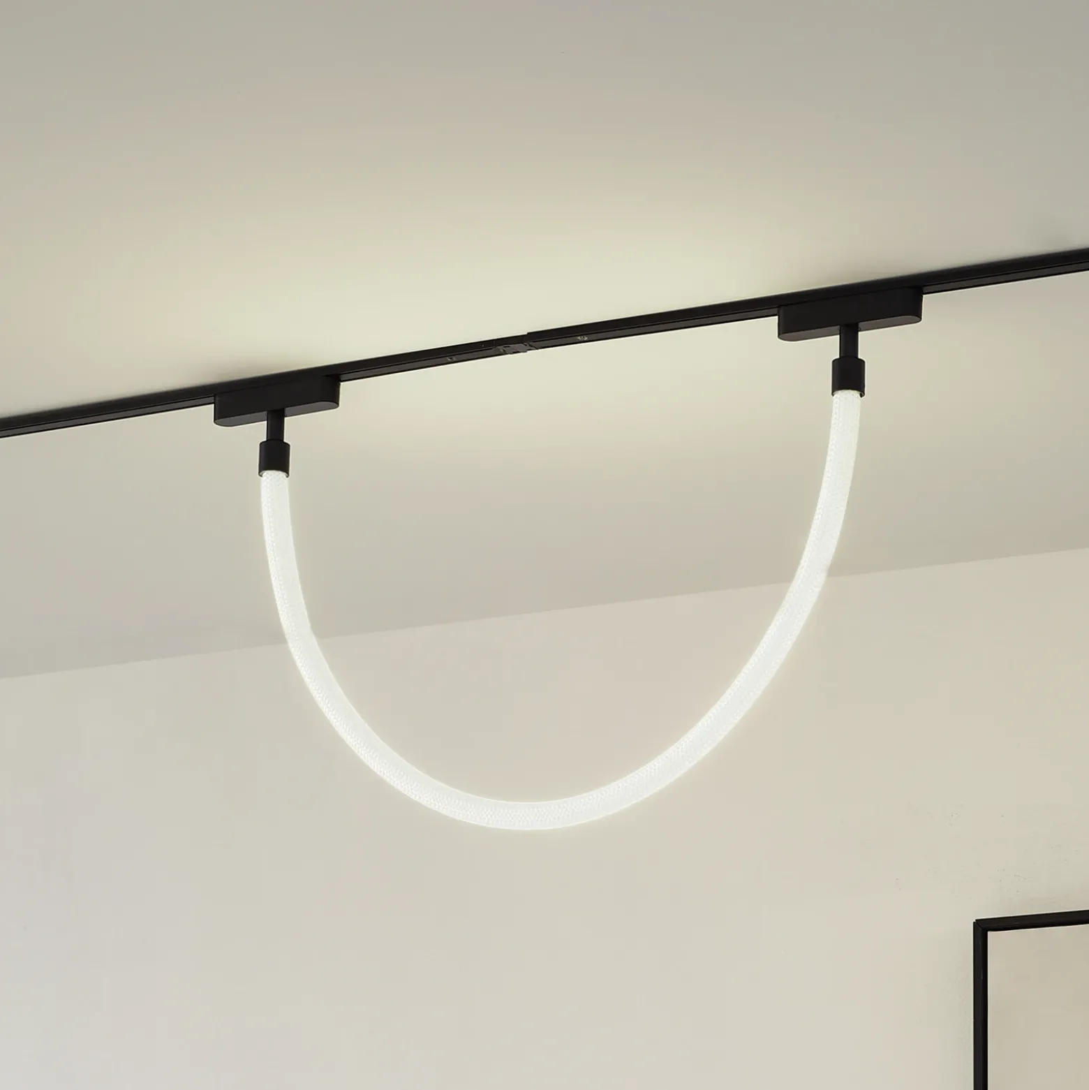 Manguera de luces LED Lindby Lumaro, longitud 100 cm, textil, 48 V