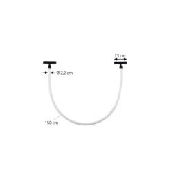 Manguera de luces LED Lindby Lumaro, longitud 100 cm, textil, 48 V
