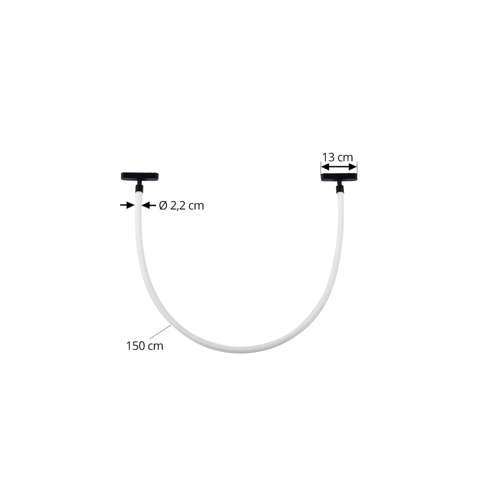 Manguera de luces LED Lindby Lumaro, longitud 100 cm, textil, 48 V