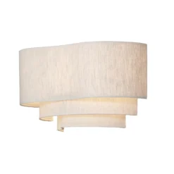 MARKET SET Aplique de pared textil Pebble, color crema