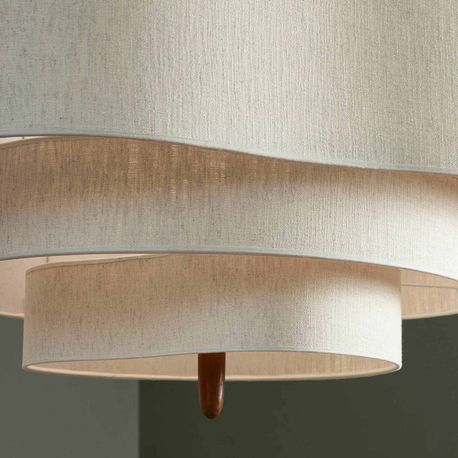 MARKET SET Lámpara colgante textil Pebble color crema Ø 78 cm