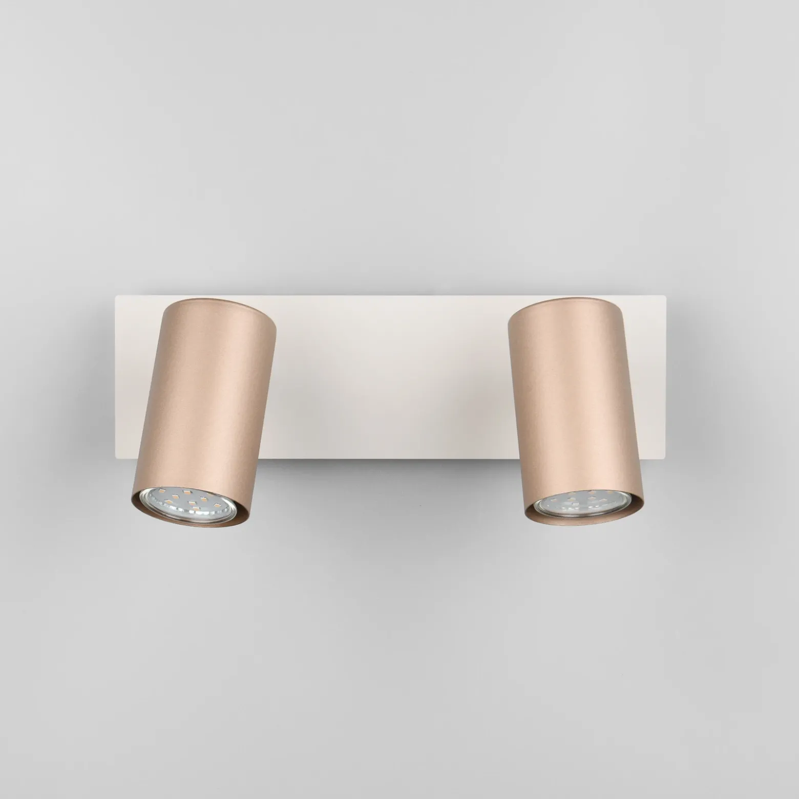 Marley downlight de techo marrón/gris claro 30 x 9 cm 2 luces de metal